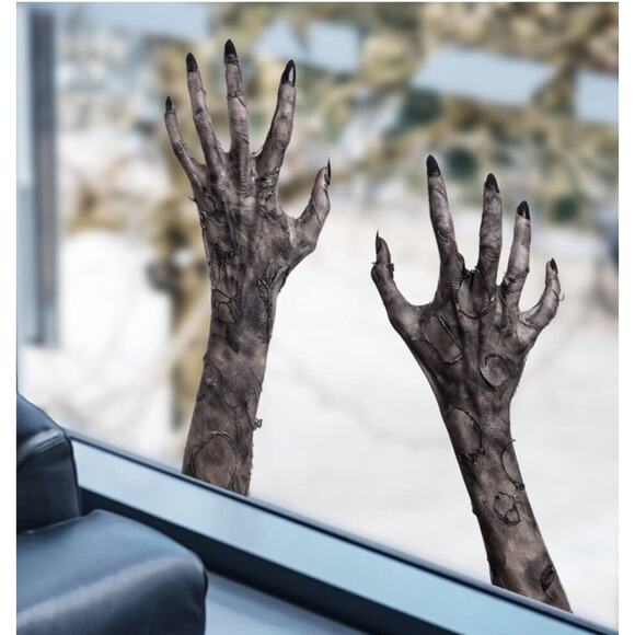 5 Styles Halloween 3D Claw Decoration Wall Stickers for Window Decor w/Scrapers - Picture 12 of 13